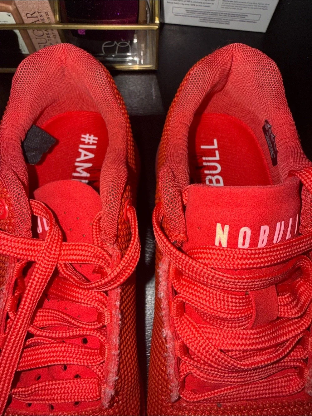 NOBULL Unisex Red Mesh Training Sneakers